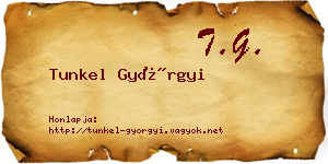 Tunkel Györgyi névjegykártya